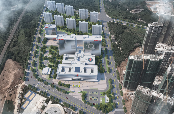 新建區(qū)人民醫(yī)院二部及疾控中心項目首樁開機(jī)施工